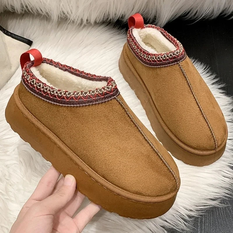 Fur Winter Snow Slippers