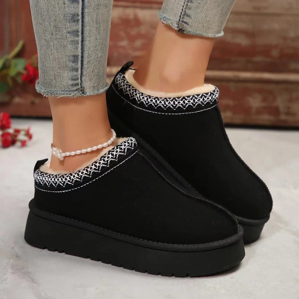 Fur Winter Snow Slippers