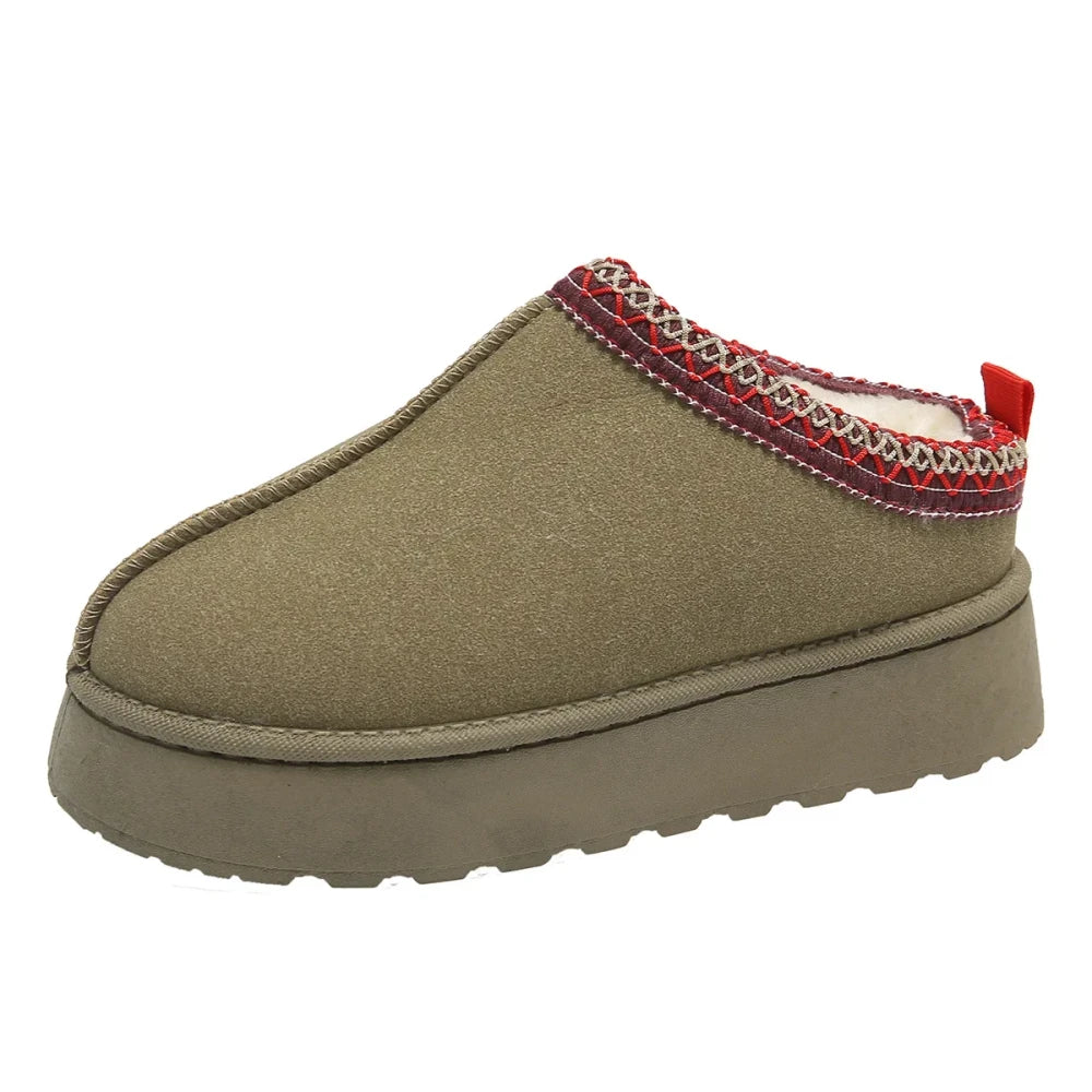 Fur Winter Snow Slippers