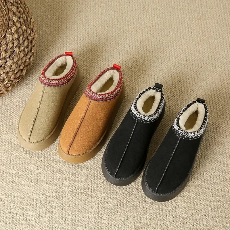 Fur Winter Snow Slippers